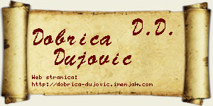 Dobrica Dujović vizit kartica